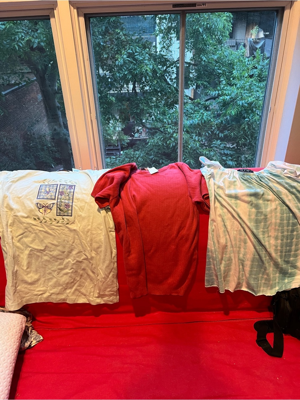 Women's Red Short-Sleeve Knit Top - Classic Everyday Bundle of 3